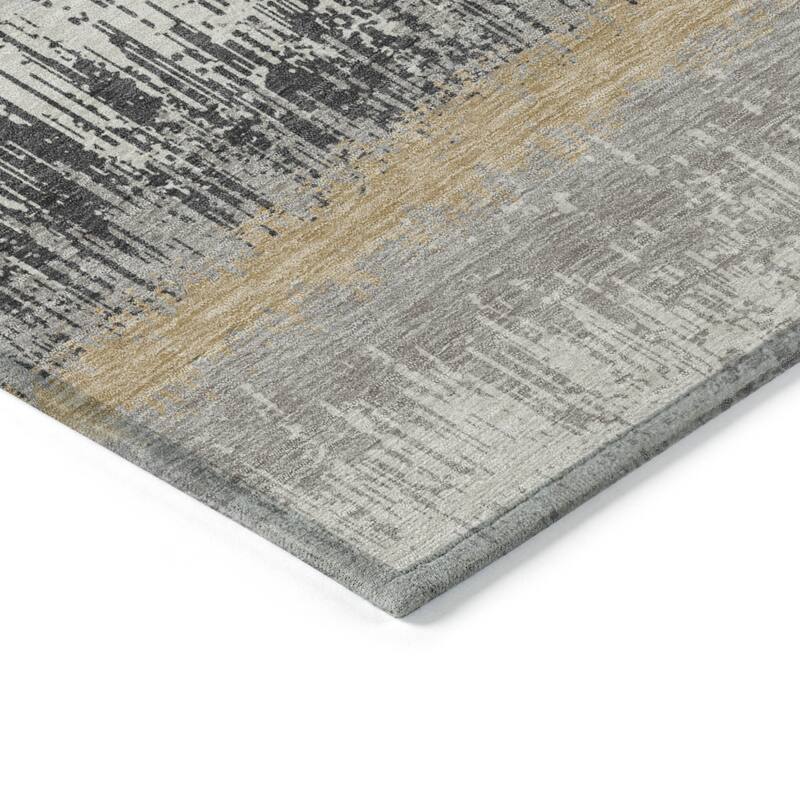HomeRoots Striped Transitional Rectangle Outdoor Rug