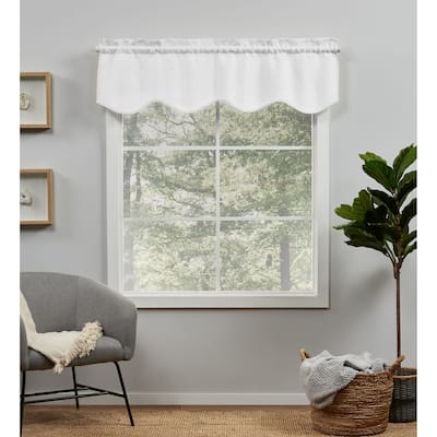 ATI Home Loha Light Filtering Rod Pocket Scalloped Valance - 54X16