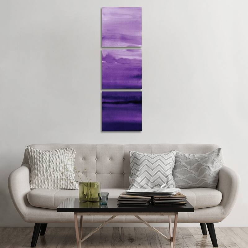 iCanvas "Purple Blend" by Allie Corbin 3-Piece Canvas Wall Art Set