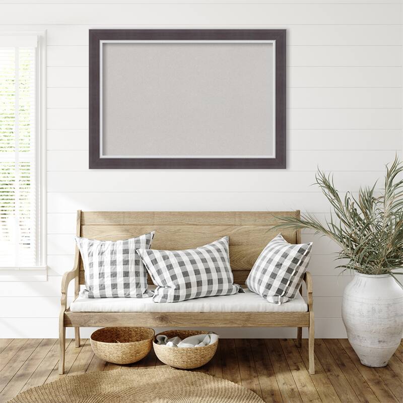 Ellie Brown Silver Framed Cork Board - Bulletin Board, Organization Board, Pin Board