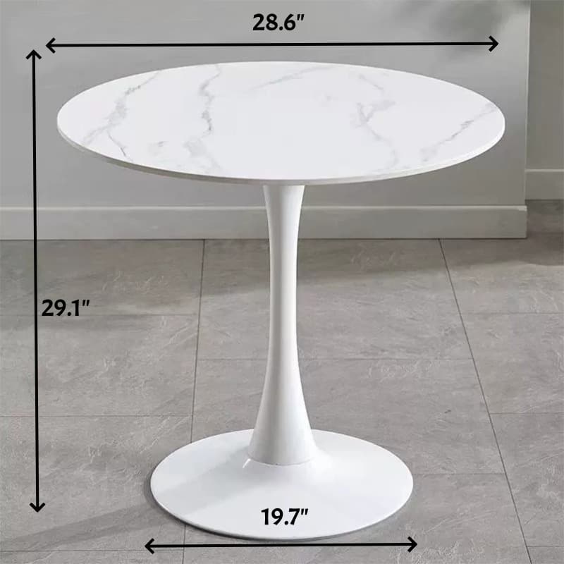 Versatile Modern Round Dining Table with Sturdy Construction and Stylish Design