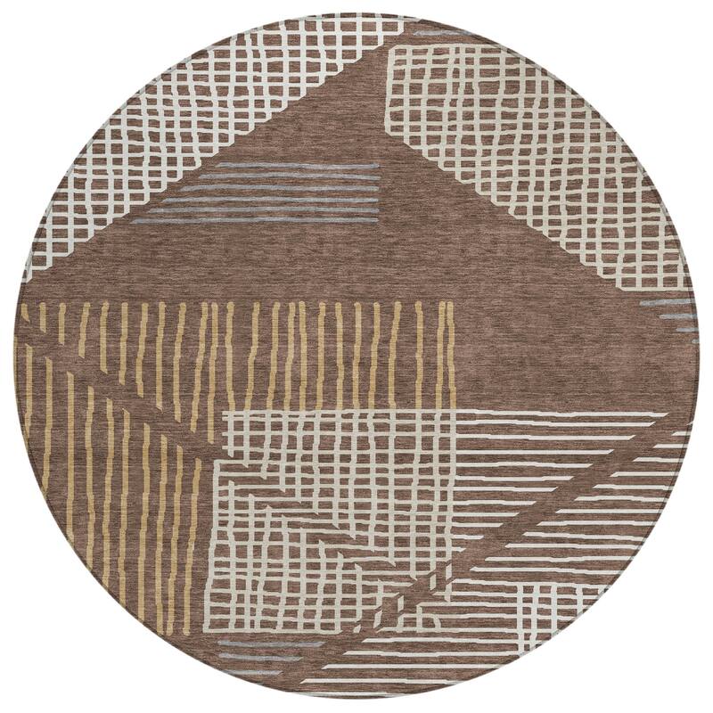 Machine Washable Indoor/ Outdoor Casual Contemporary Chantille Rug
