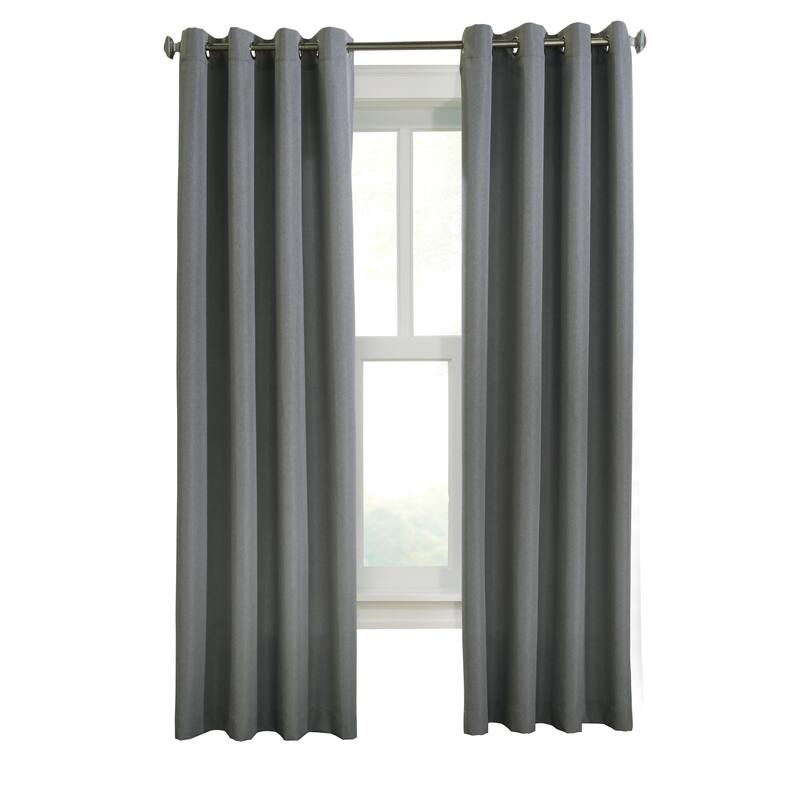 Margaret Richly Textured Woven Grommet Curtain Panel by Habitat