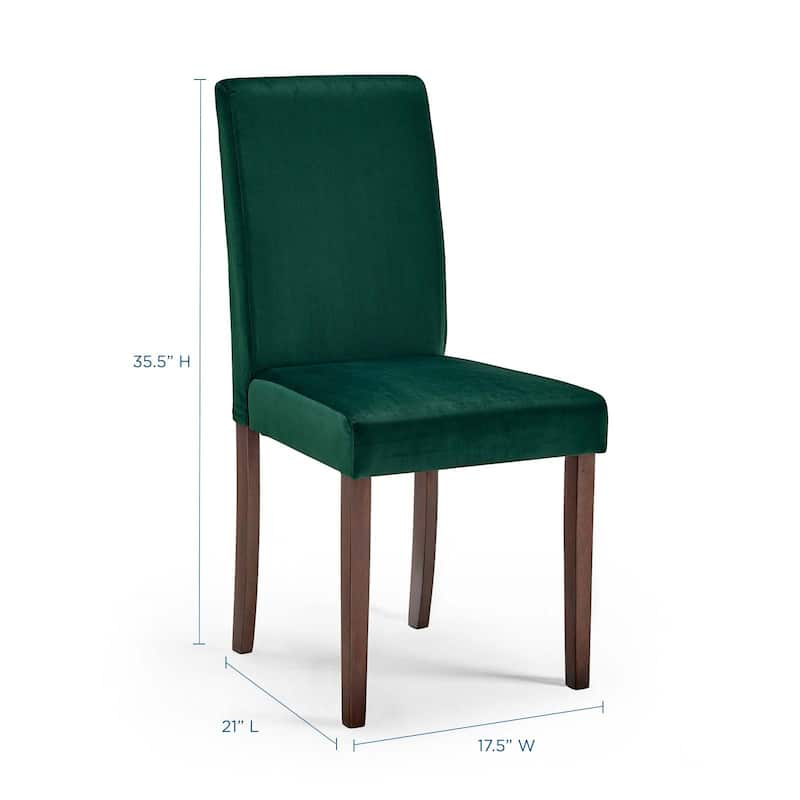 Copper Grove Piskent Velvet-upholstered Armless Dining Chairs (Set of 2)