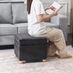 preview thumbnail 137 of 149, Adeco Square Storage Ottoman 17 inch Footstool