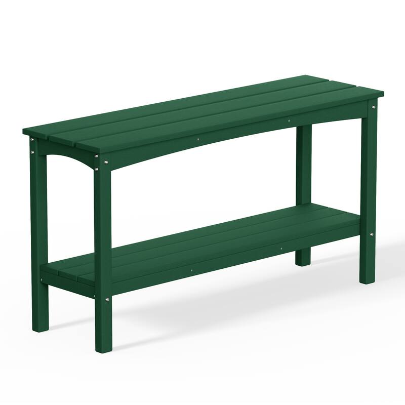 Laguna Hdpe All Weather Outdoor Patio Two Shelf Table