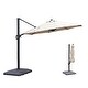 preview thumbnail 30 of 35, Clihome 11Ft Solar Tube Light Aluminum Patio Umbrella with Base Beige