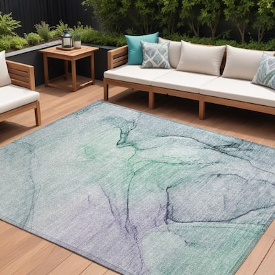 Alto Unique Abstract Weather Resistant Classic Meets Modern Outdoor Rug