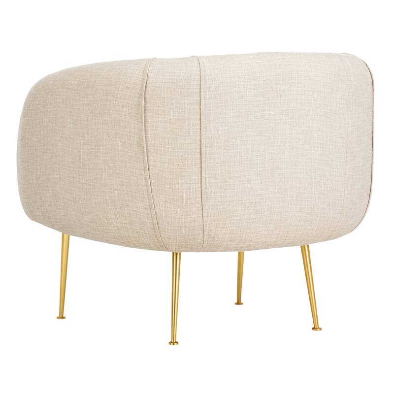 SAFAVIEH Couture Griseldis Stone Polyester Blend Accent Chair - 33" W x 30" D x 29" H - 33Wx30Dx29H