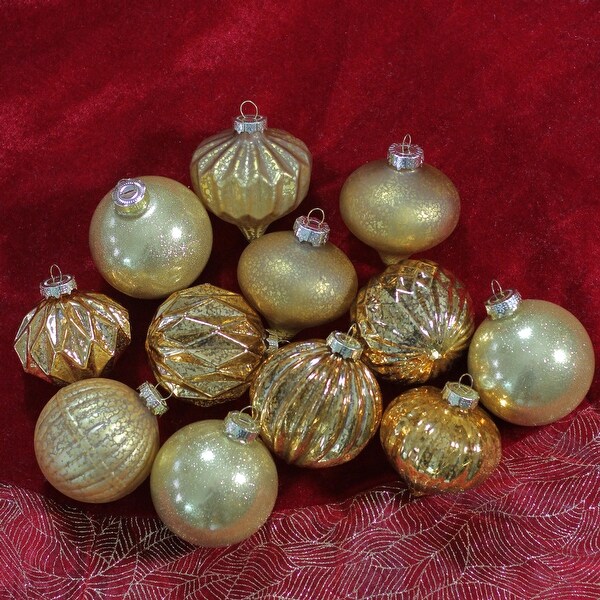 gold glass christmas decorations