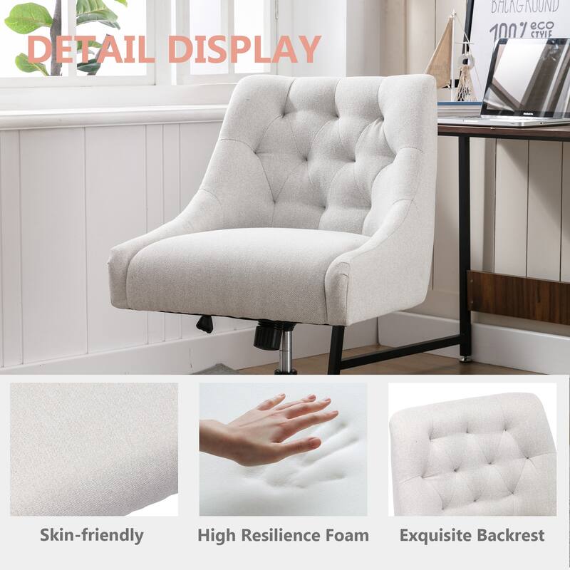 360 degree rotation and adjustable shell chair for living room