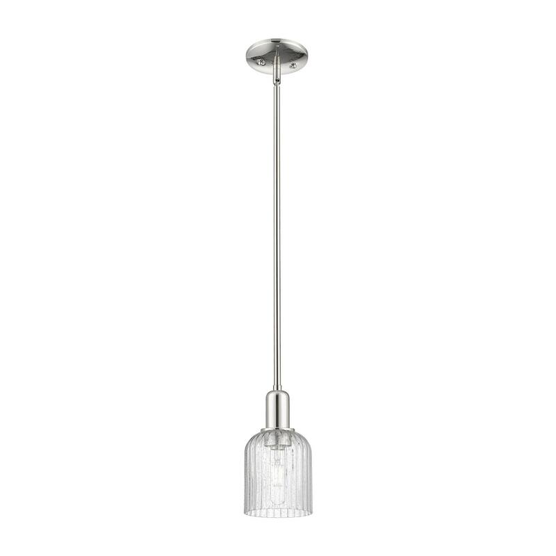 Innovations Lighting 716-1S-10-5 Bridal Veil Pendant Bridal Veil 5" - Polished Nickel / Seedy