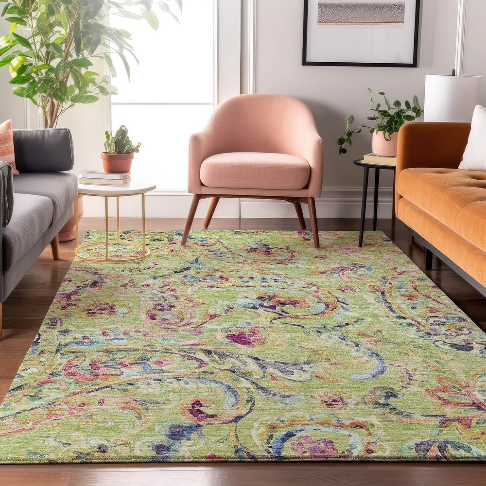 Premium Washable Super Soft Paisley Mayfield Rug