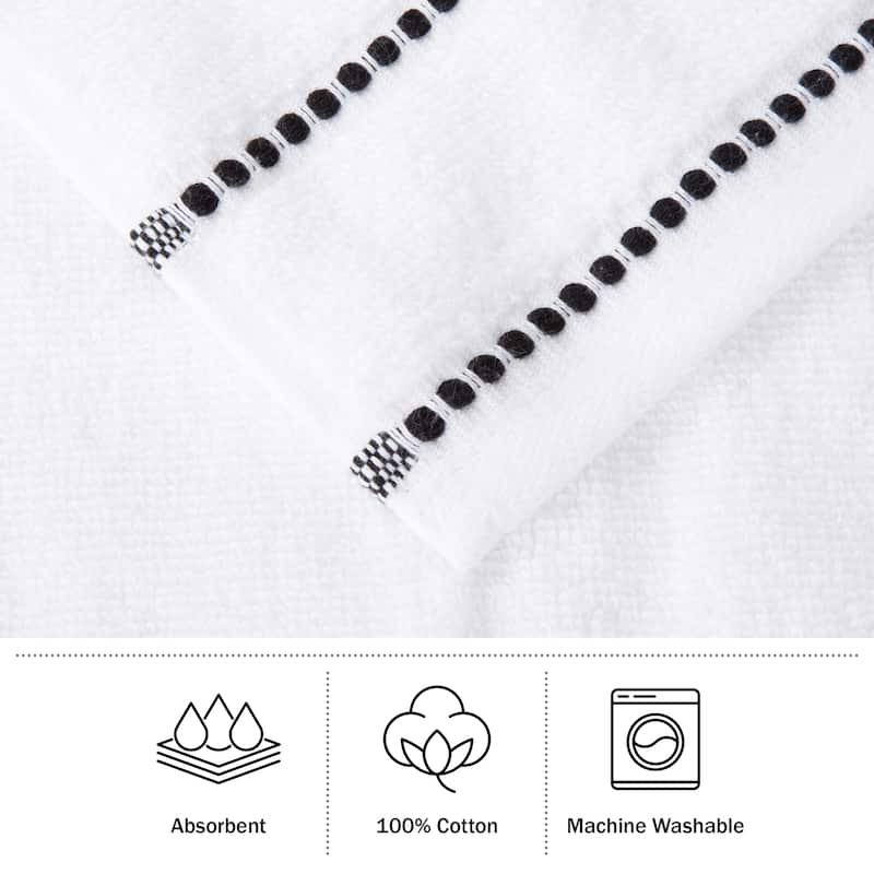 Quick Dry Towel Set - Absorbent Cotton Bathroom Accessories with Bath Towels, Hand Towels, and Wash Cloths by Lavish Home