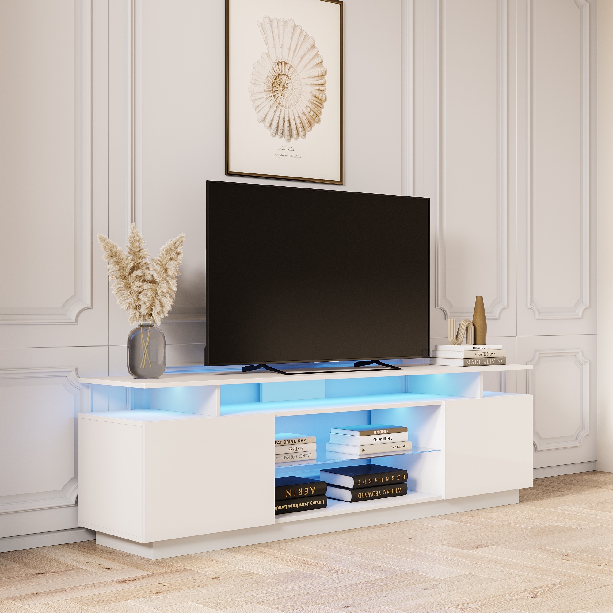 80 inch 2025 white tv console