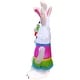 preview thumbnail 6 of 7, Fraser Hill Farm 4-Ft. Tall Bunny Rabbit Family, Outdoor/Indoor Blow Up Spring Inflatable with Lights - 4 ft.