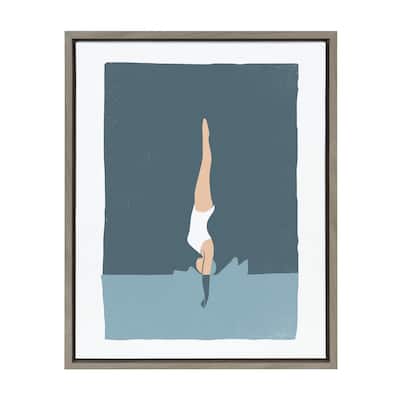 Kate and Laurel Sylvie Splash Framed Canvas by Rocket Jack
