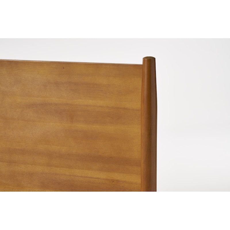 Modern Style Acacia Wood Platform Bed with Iconic Splayed Legs for Bedroom