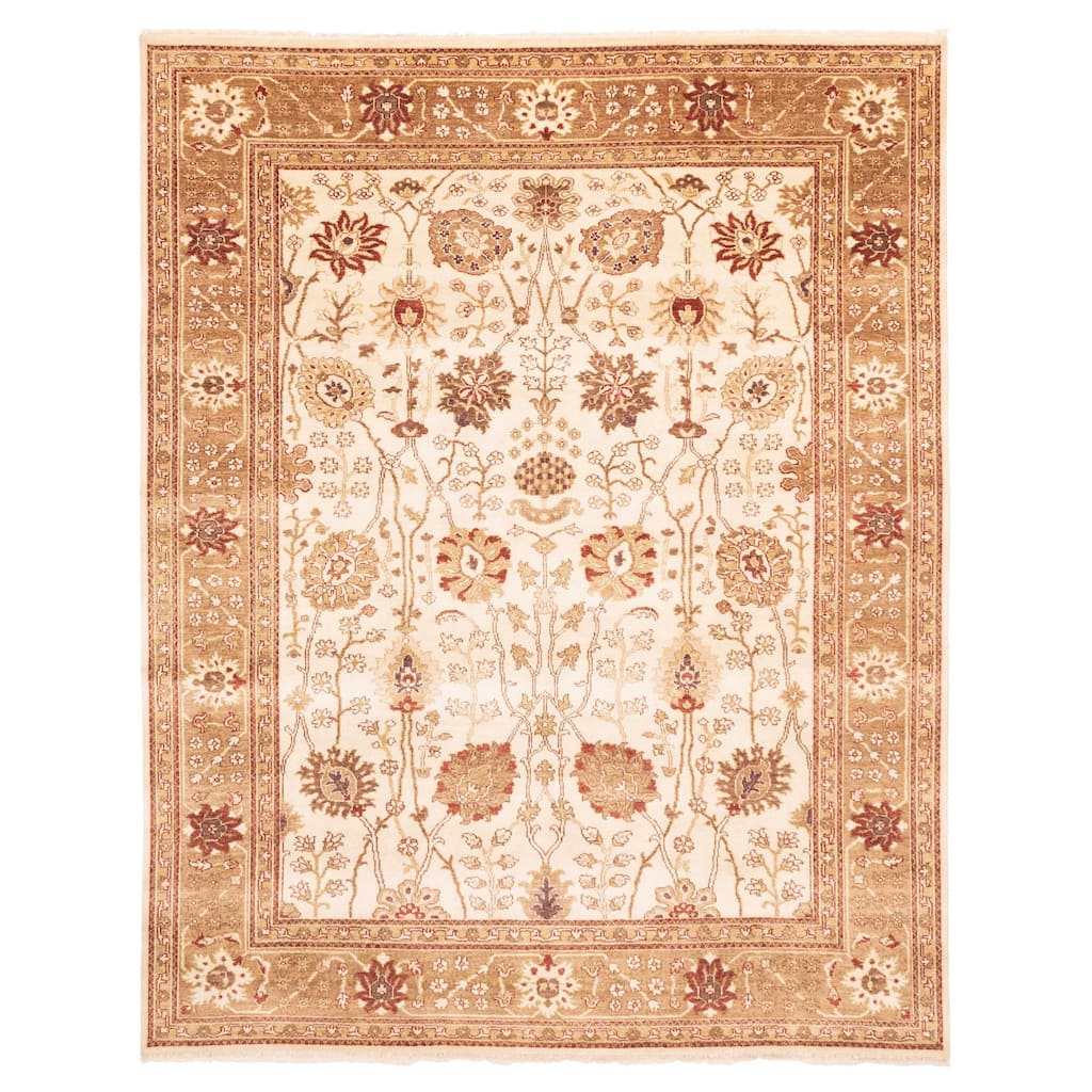 ECARPETGALLERY Hand-knotted Jamshidpour Cream Wool Rug - 8'0 x 9'11