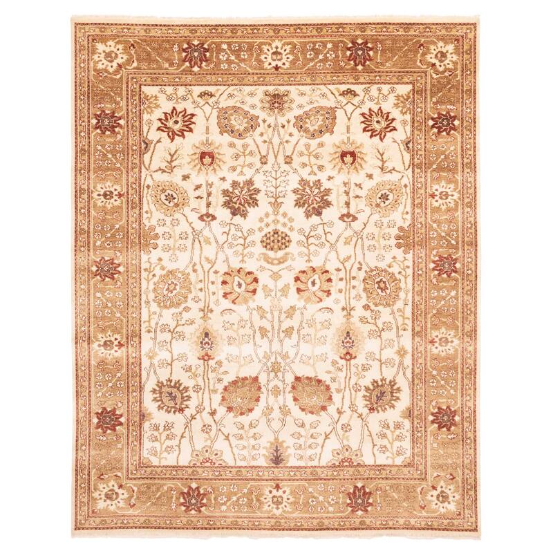 ECARPETGALLERY Hand-knotted Jamshidpour Cream Wool Rug - 8'0 x 9'11