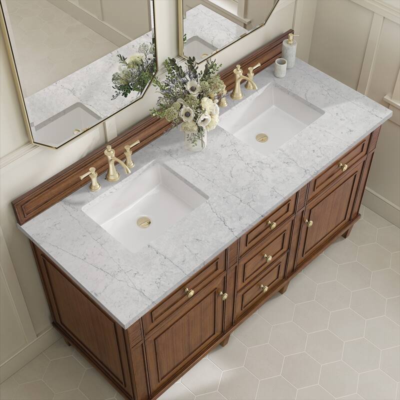 James Martin Vanities 424-V60D-3EJP Lorelai 60" Double Basin Wood