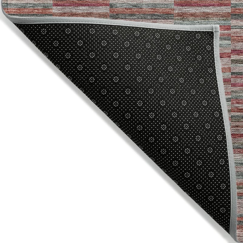 HomeRoots Striped Transitional Rectangle Outdoor Rug