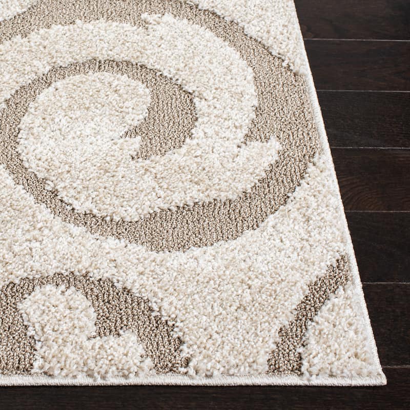 SAFAVIEH Florida Shag Shahin Scroll 1.2-inch Thick Textured Rug