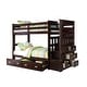 preview thumbnail 1 of 1, ACME Allentown Twin/Twin Bunk Bed with Storage Ladder and Trundle in Espresso