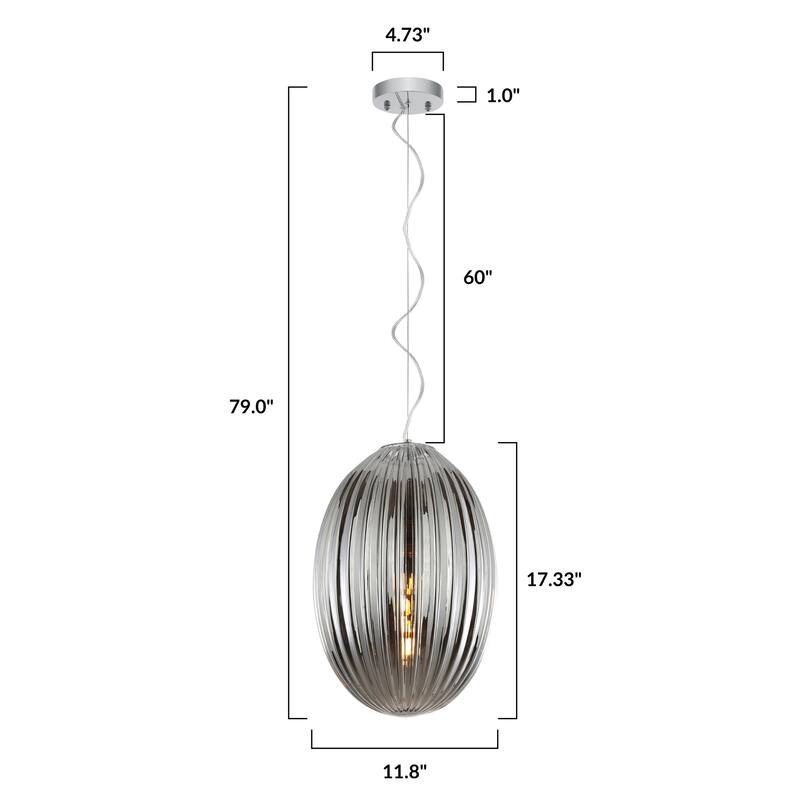 Light Society Opal 12" Glass Pendant Light