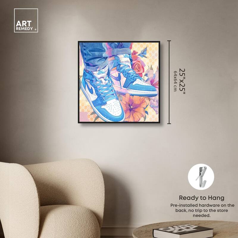 Sneakers in Bloom Canvas by Art Remedy