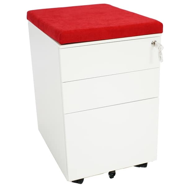 Shop Casl Brands Rolling File Cabinet Lock And Cushion White
