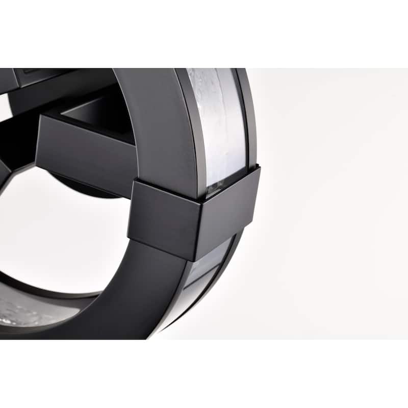 Darrow - 13 Inch LED Semi Flush - Matte Black - Acrylic Panels