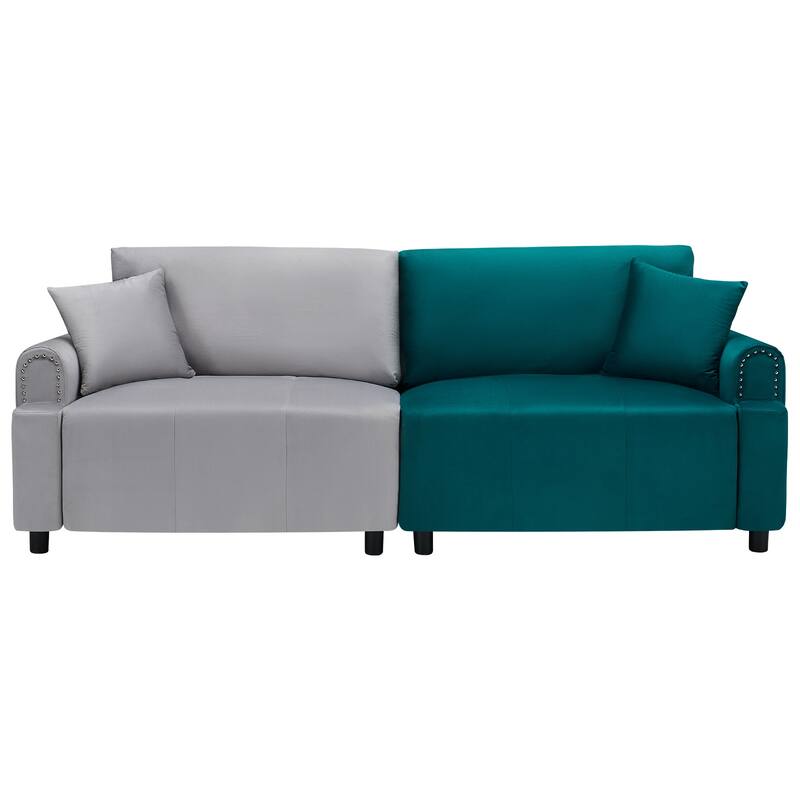 Pocassy Futon Sofa Bed,Modern Velvet Sofa Sleeper Seater Couches