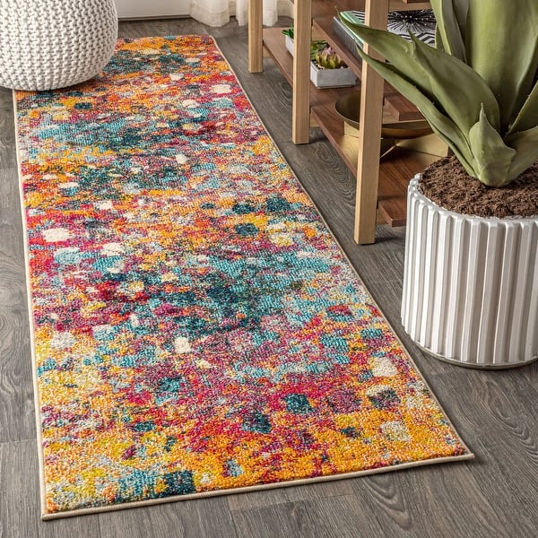 Shop Jonathan Y Contemporary Pop Modern Abstract Multi Yellow 8 Ft