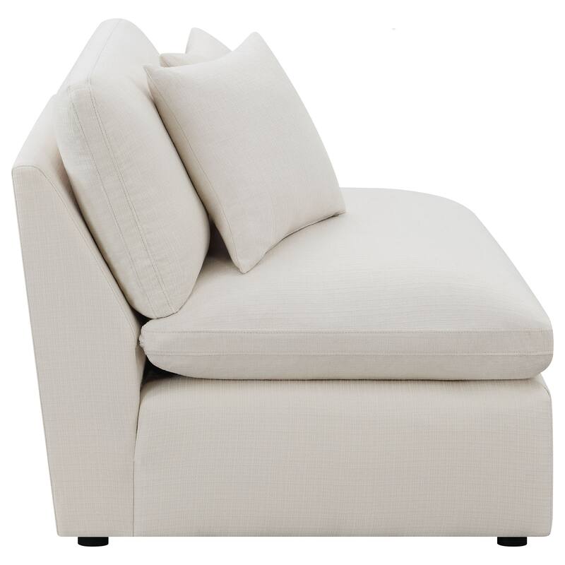 Greeley Ivory Upholstered Armless Chair