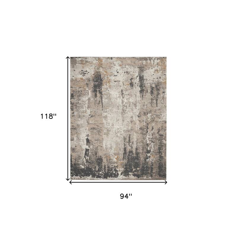 Javi Power Loomed Abstract Modern Area Rug By HomeRoots - 118' X '94' X '0.38