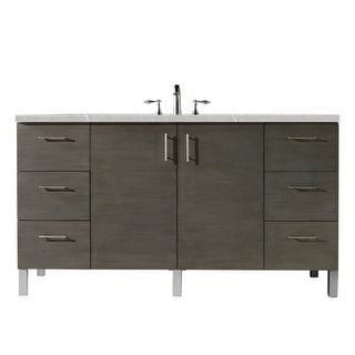 James Martin Vanities Metropolitan 60" Single Vanity, Silver Oak