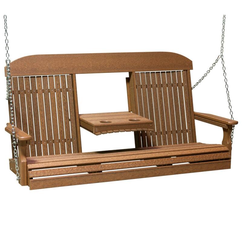 Poly Lumber Classic Swing - 5' - Antique Mahogany Woodgrain