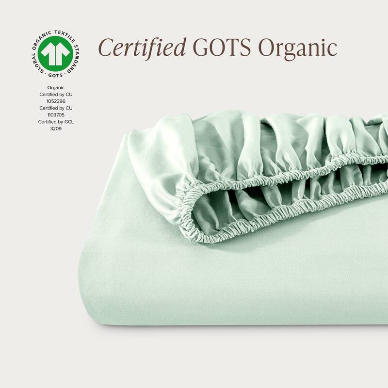 Bare Home Organic Cotton Fitted Sheet - Smoth Sateen Weave