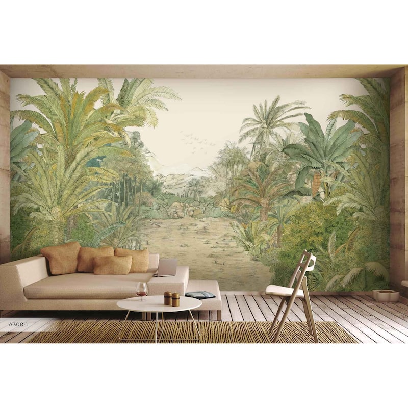 Verdant Jungle Escape Scenic Tropical Wallpaper Mural