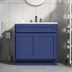 preview thumbnail 16 of 46, Vanity Art 36 Inch Single Sink Bathroom Vanity Cabinet Blue