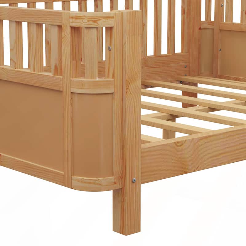 Full Size Wood Platform Bed for Kids