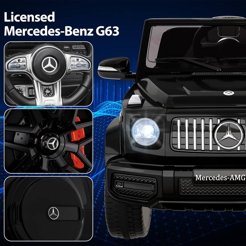 12V Kids Ride On Car, Hetoy Licensed Mercedes-Benz G63 Electric Car Battery Powered w/Parent Remote Control