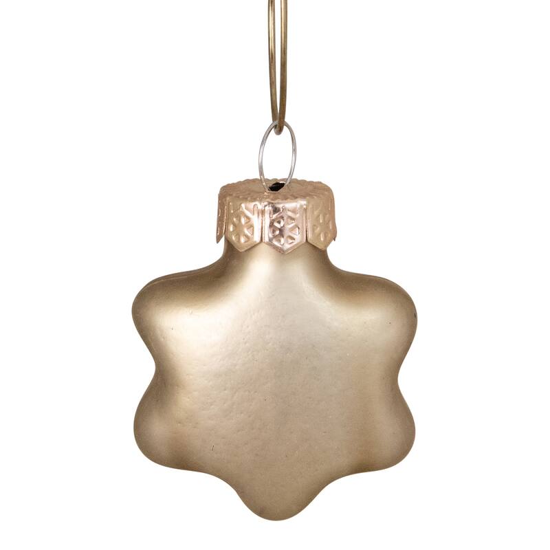 Matte Finish Glass Christmas Star Ornaments 1.75" (45Mm) Gold 56Ct