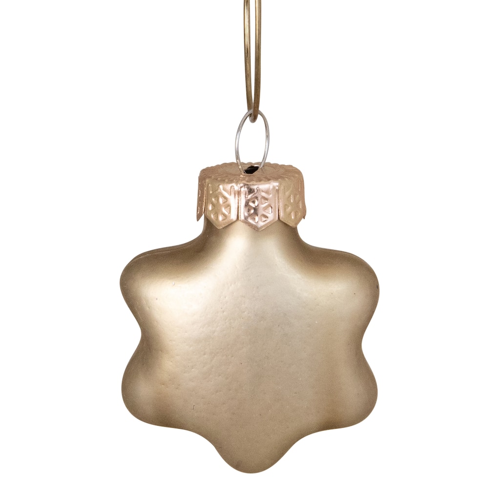Matte Finish Glass Christmas Star Ornaments 1.75" (45Mm) Gold 56Ct