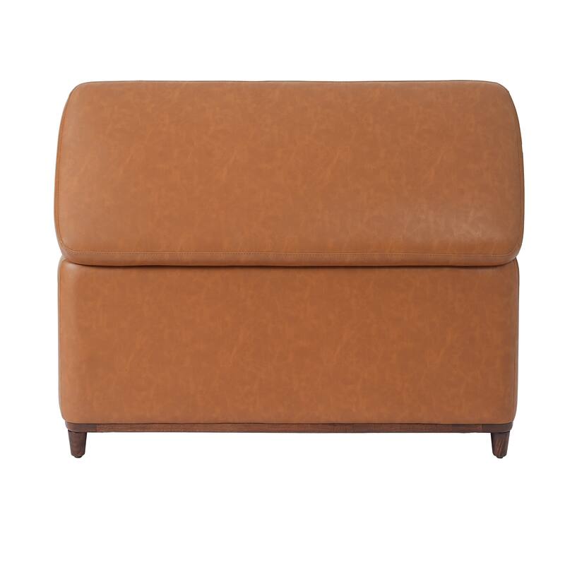 Christopher Knight Home - Modern Aero Upholstered Storage Ottoman Bench with Solid Wood Legs and Lift-Top Storage