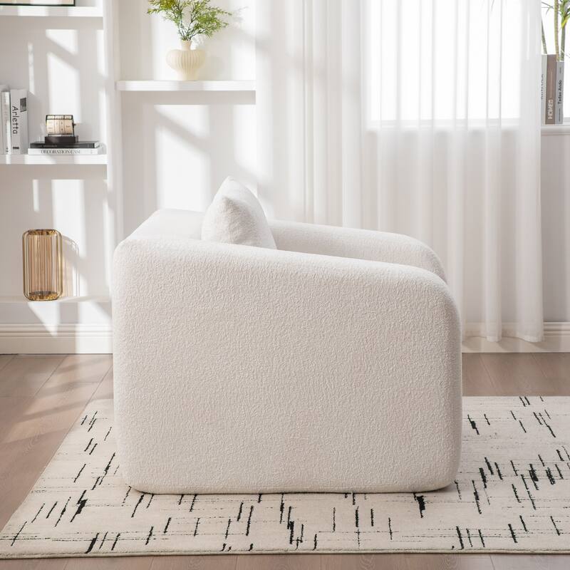 40" Convertible Chenille Floor Sofa Bed, Foldable Boneless Mattress Cloud Single Couch Lounge Chair with Armrest & Pillow