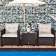 preview thumbnail 10 of 81, Costway 3PCS Patio Rattan Furniture Set Cushioned Conversation Set - See Details