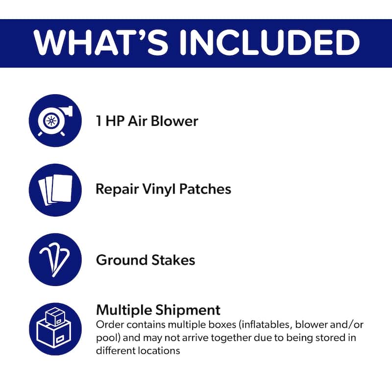 HeroKiddo 15' Tropical Breeze Commercial Grade Dual Lane Inflatable Water Slide with Pool and Blower Indoor Outdoor Inflatable