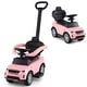 preview thumbnail 8 of 7, 3 in 1 Licensed Land Rover Sliding Walking Car Toddler Push Car Pink
